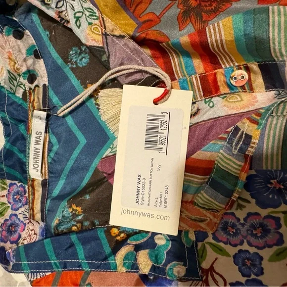 JOHNNY WAS Imagination Kari Button Down Women’s Top. Size L. NWT - Picture 16 of 16